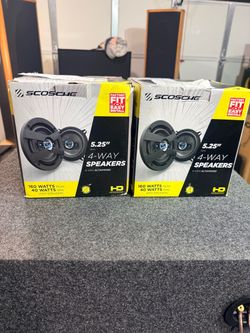 2  ea sets of 5 1/4” 4 way door speakers
