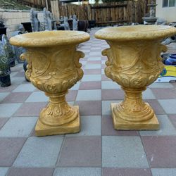 New Flower Pots Made Out Of Cement Perfect Gift 