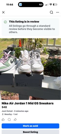 Two pairs of Women’s Air Jordan 1 Mids — Size 7.5 — Both with Original Boxes