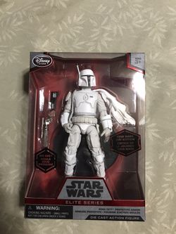 Star Wars Boba Fett White Prototype Armor Disney Store Elite Series Die-Cast