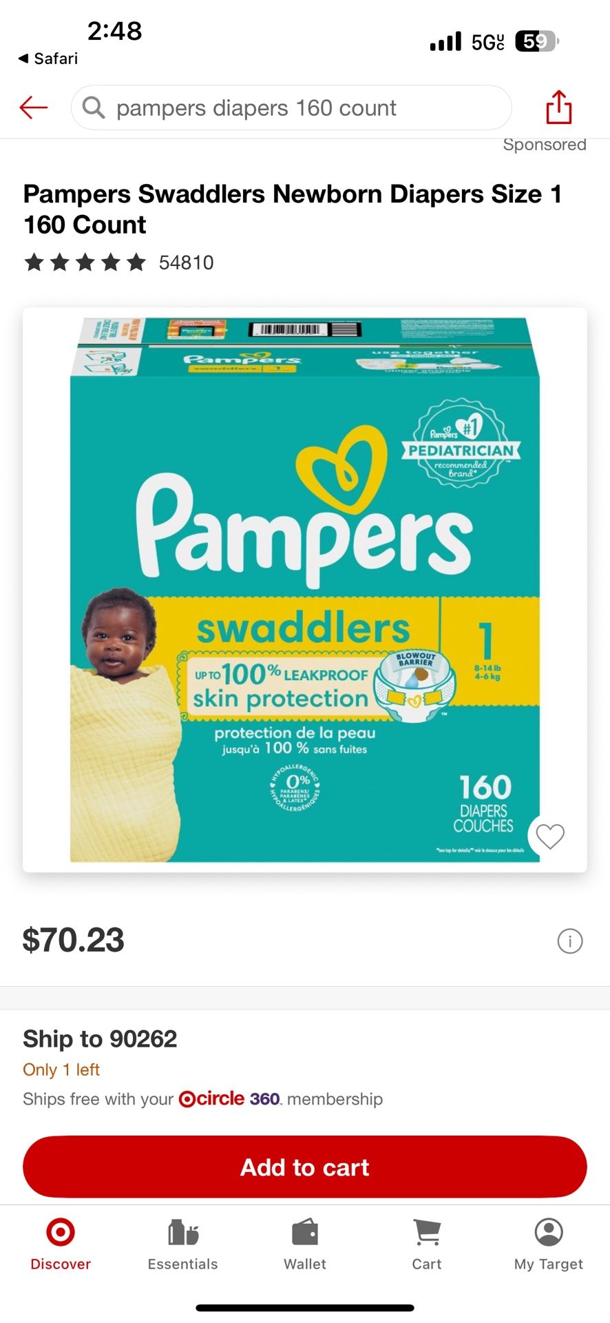 Pampers Size 1