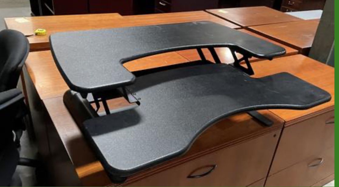 Black Varidesk Office Sit-stand Desk Or Table Risers! Only $50 Ea!