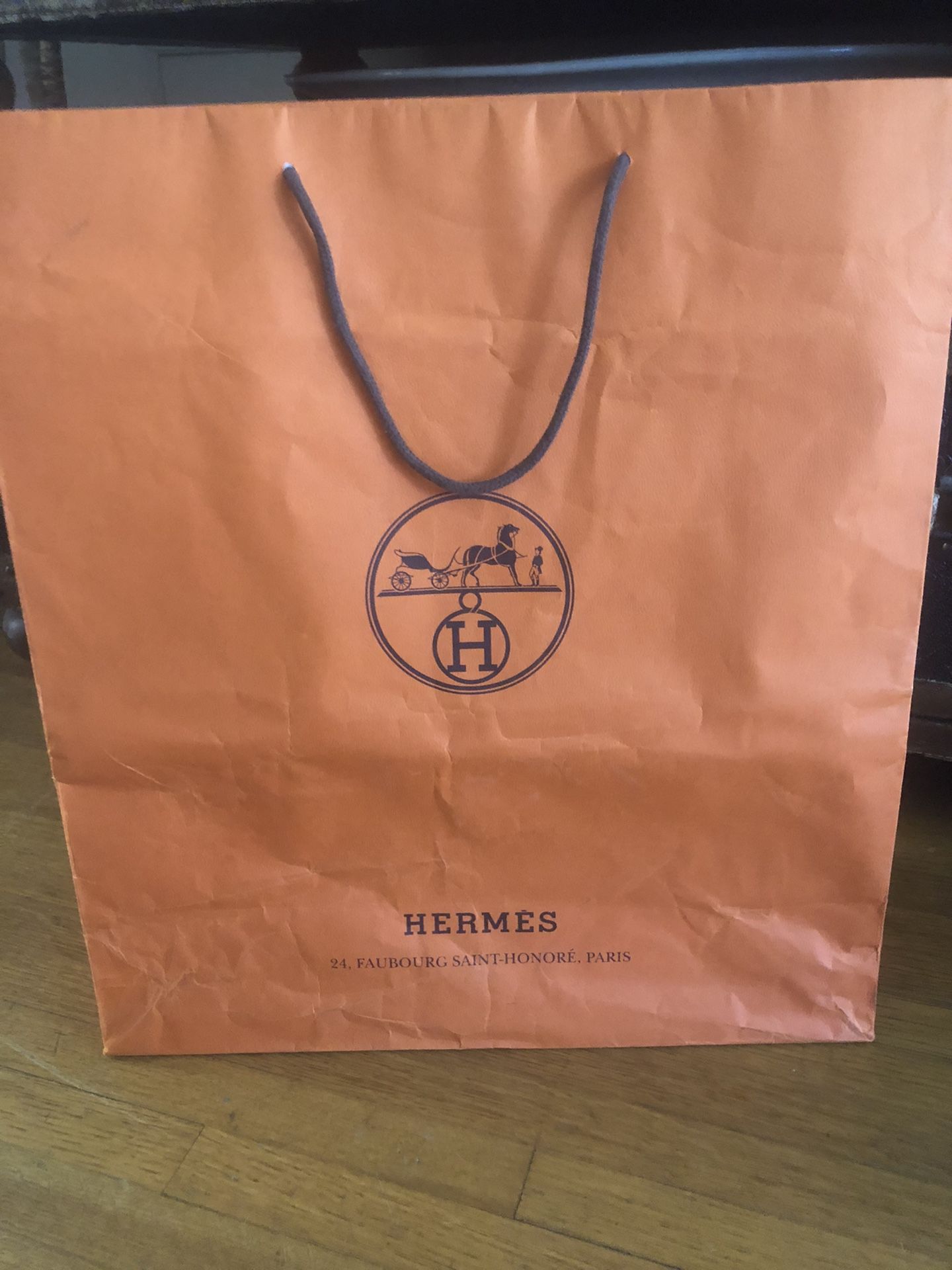 Hermes Gift Bag Traditional Orange