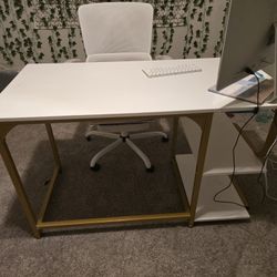 White + Gold Desk