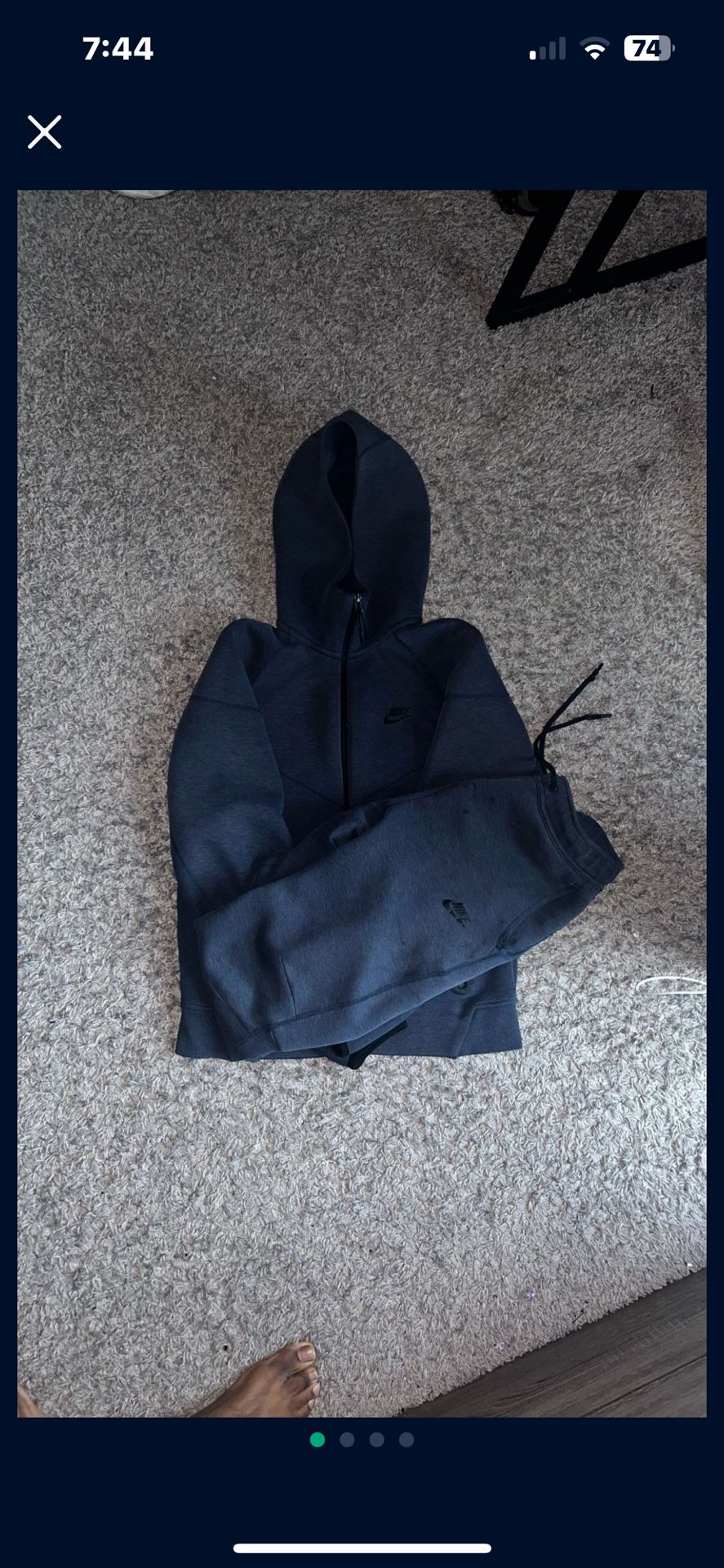 Full Navy Nike Tech Size S