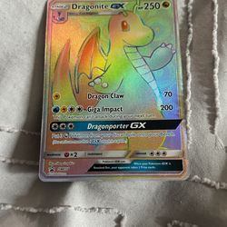 Dragonite Gx Sm156 Rainbow Card 