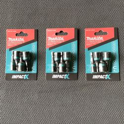 Makita Magnetic Nut Driver. 1/4, 5/16, 3/8, 7/16 X 1 3/4….. 3 Packs