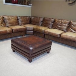 Leather L Shape Couch 
