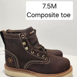 Hawk Composite Toe Work Boots Size 7.5 