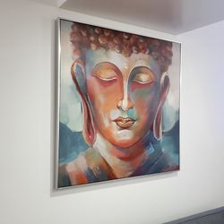Beautiful Painting Canvas, Silver Frame.