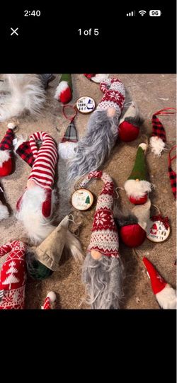 Decorate your entire Christmas tree - Gnome Ornament and Decoration Lot