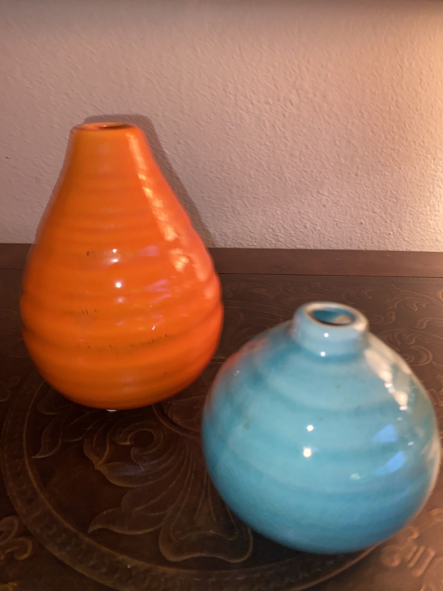2 Unique Ceramic Vases New