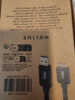 USB 3.0 A to Micro-B Cable 6ft