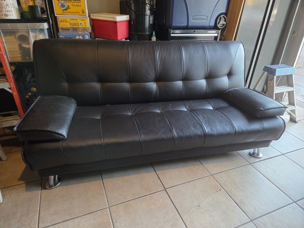 Futon Sofa - Chocolate Brown