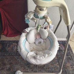 Battery operated baby swing