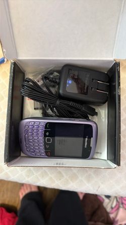 BlackBerry Purple QWERTY Smartphone with Charger