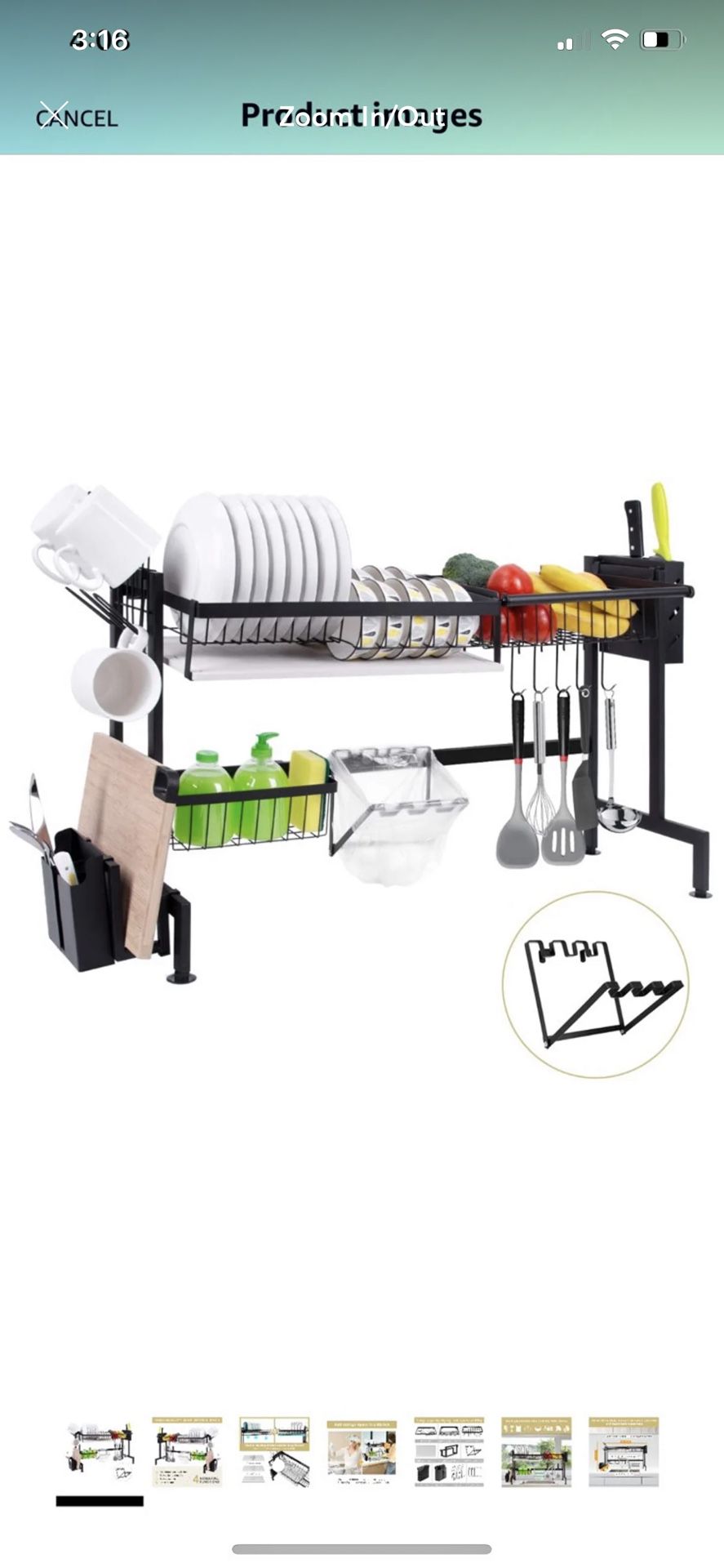 Dish Drying Rack, Over Sink Dish Drying Rack For Kitchen Organizer Storage Space Saver, Kitchen Counter Utensils Holder Dish Rack Stainless Steel Dry