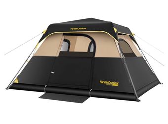 FanttikOutdoor Camping Tent 4 Person Instant Cabin Tent Setup in 60 Seconds with Rainfly & Wi
