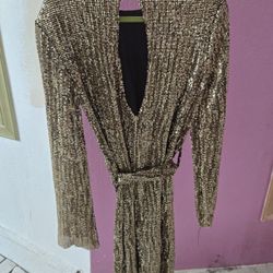 Sequined Gold Dress.  Brand New 