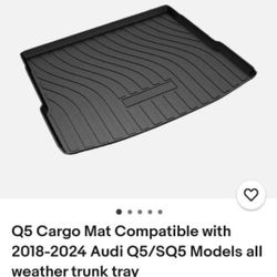 Cargo Mat Fit for Audi Q5, SQ5 2024-2018 TPE Rubber Liner
