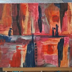 12x16in Abstract Painting Original 