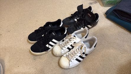 3 Pairs of Adidas Sneakers Bundle Size 10