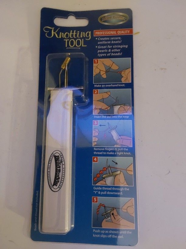Professional Knotting Tool- White And Gold Jewelry Making Tool (40)