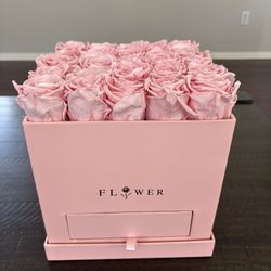 Eternal Pink Roses Box 
