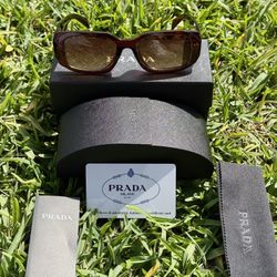 Prada Brown Sunglasses – Unisex Designer Shades (PR 17WS Style)