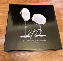 Brand New 9” Double-Sided LED Makeup Mirror - 1X/30X Magnification