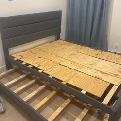 Queen Bed Frame With Twin  Trudle Option