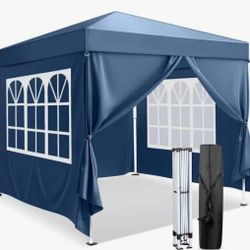 10 ft. x 10 ft. Pop Up Canopy Tent with Sidewalls, 2 Door