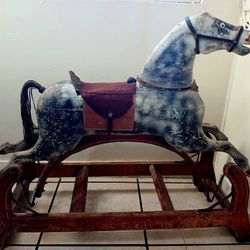 ANTIQUE ROCKING HORSE-Circa 1910