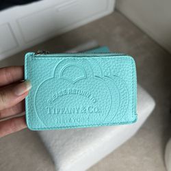 BRAND NEW Tiffany & Co. Leather Zip Card Case