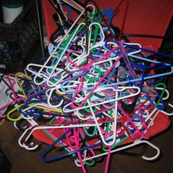 Plastic clothes hangers