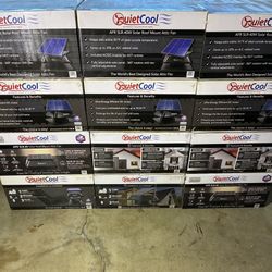 QuietCool 40-Watt Hybrid Solar/Electric Powered Roof Mount Attic Fan with Included Inverter for Nighttime Cooling