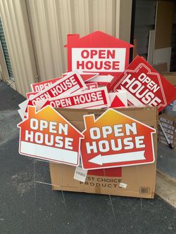 New open house signs with stands $3 each