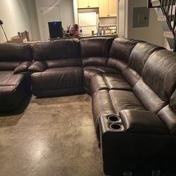 Leather Couch Sectional 