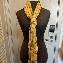 Mustard Yellow Owl Scarf