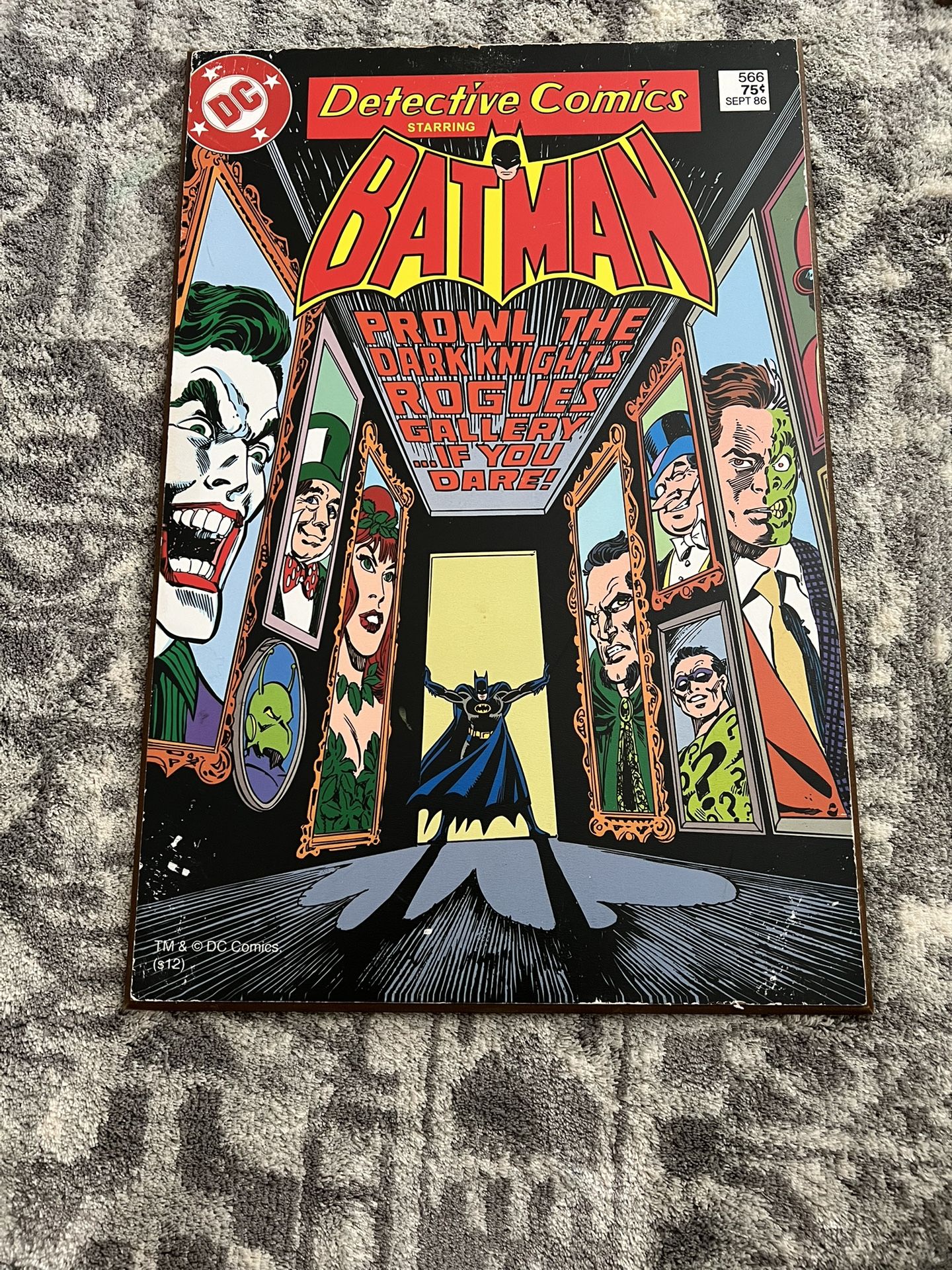 Batman Rouges Gallery Cover Print Hardwood Poster