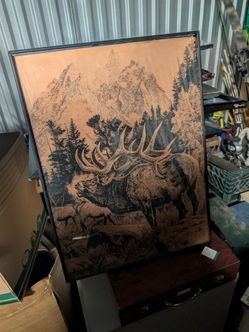 Etched copper wall hanging