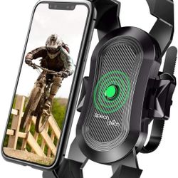Cell Phone Holder for Bike Handlebar - Compatible with Universal Smartphone - Premium Grade Mount for Sport Bicycles and Motorcycles - Anti Shake 