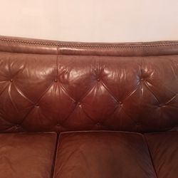 Beautiful Brown Leather Couch 