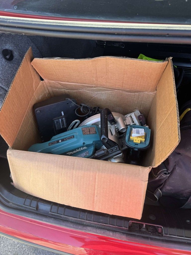Saw/ Two Batteries/ Twin Charger And Drill
