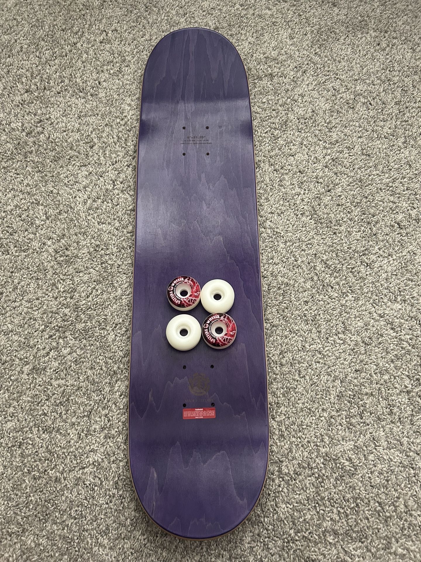 skate board deck (PAIR OF WHEELS INCLUDED)