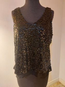 One Clothing, Black Sequnce Top, Size M