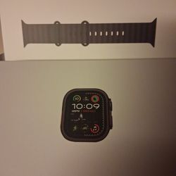 Apple Watch ULTRA 2 Titanium Case, Black Ocean Strap 400 O.b.o.