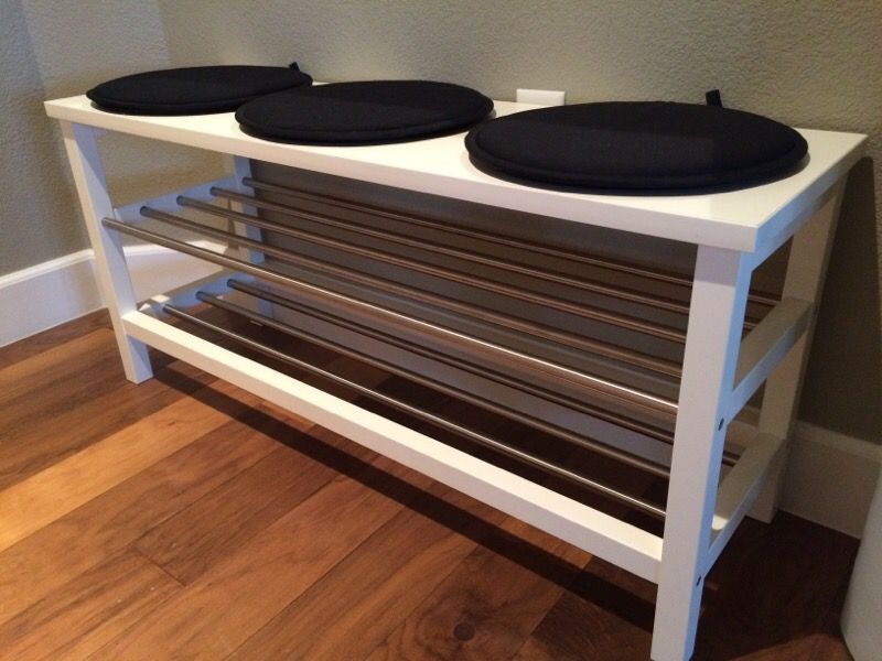 3-Tier Small Shoe Bench for Small Spaces, Metal Shoe Rack with Wood Bench,  Black Oak for Sale in Lakewood, CO - OfferUp
