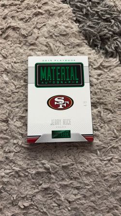 2019 Panini Playbook Jerry Rice Material Patch Auto BOOKLET 4/5 (RARE)