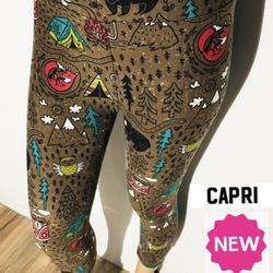 NEW Womens Capri Pants Leggings Soft As Lularoe OS/TC